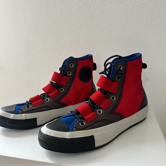 Converse Chuck 70 Tech Hiker High Top Sneakers Men’s Size 8 Red Blue Putty